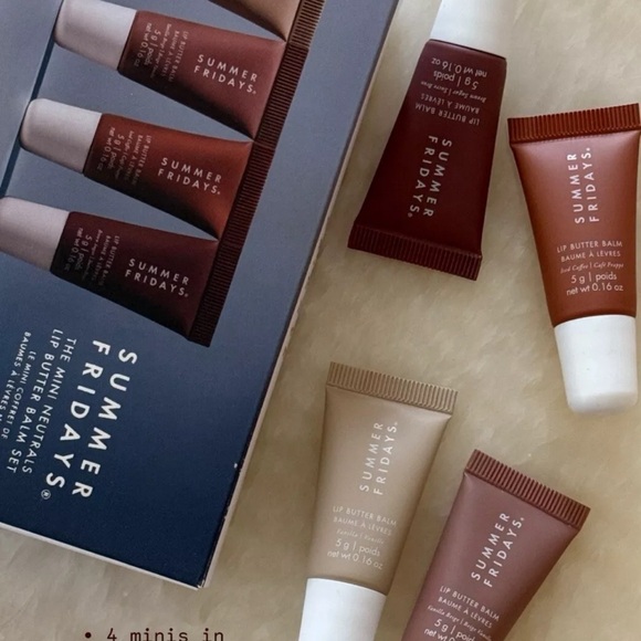 BNIB ✅  Summer Fridays Mini Neutrals Lip Butter Balm 4pc - Picture 4 of 4